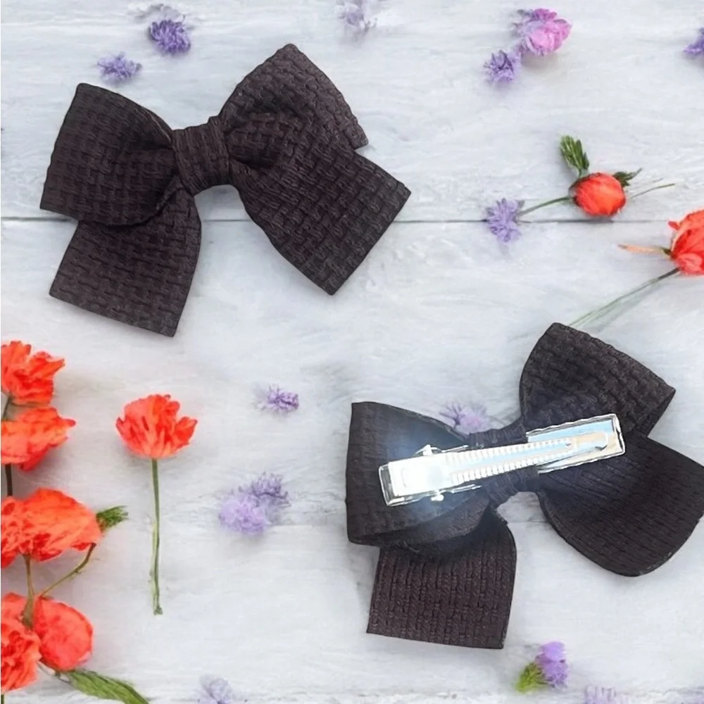 Waffle Mini Kids Set of 2 Hair Bows